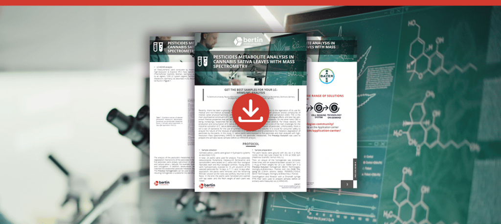 Analyse des métabolites de pesticides dans les feuilles de Cannabis Sativa par spectrométrie de masse Bertin Technologies 55434